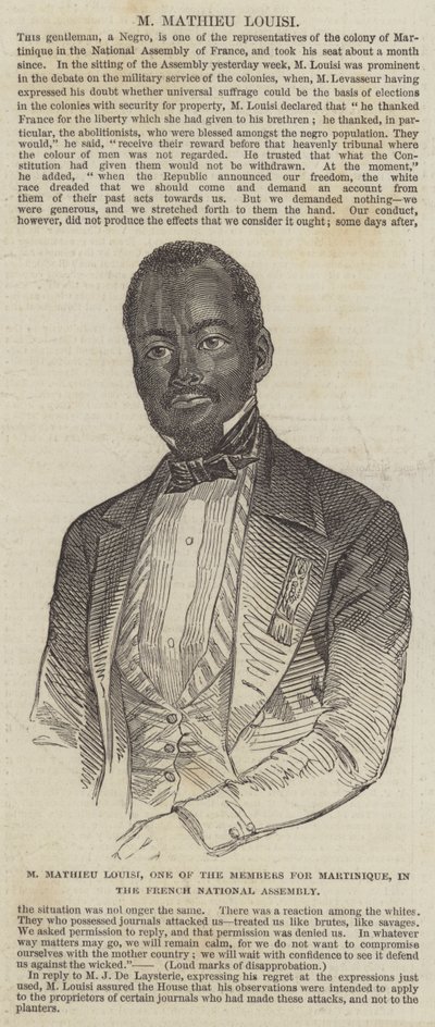 M. Mathieu Louisi, eines der Mitglieder für Martinique in der französischen Nationalversammlung von English School